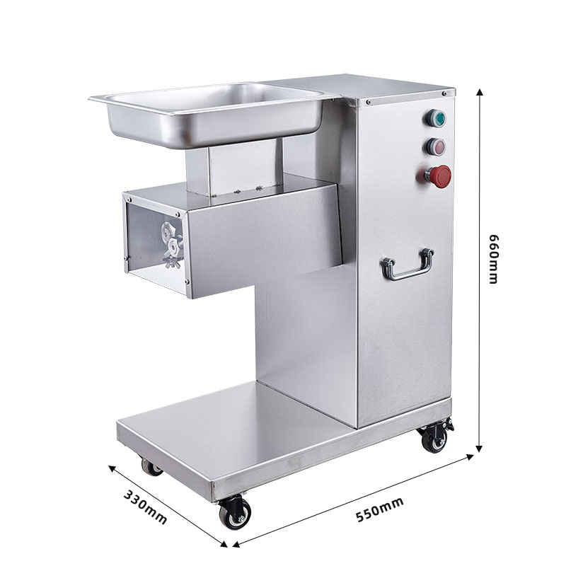 Minneer Meat Cutter Machine 10MM Balde Commercial Electric Meat CE Approved  for Kitchen Supermarket Lamb Beef Chicken 